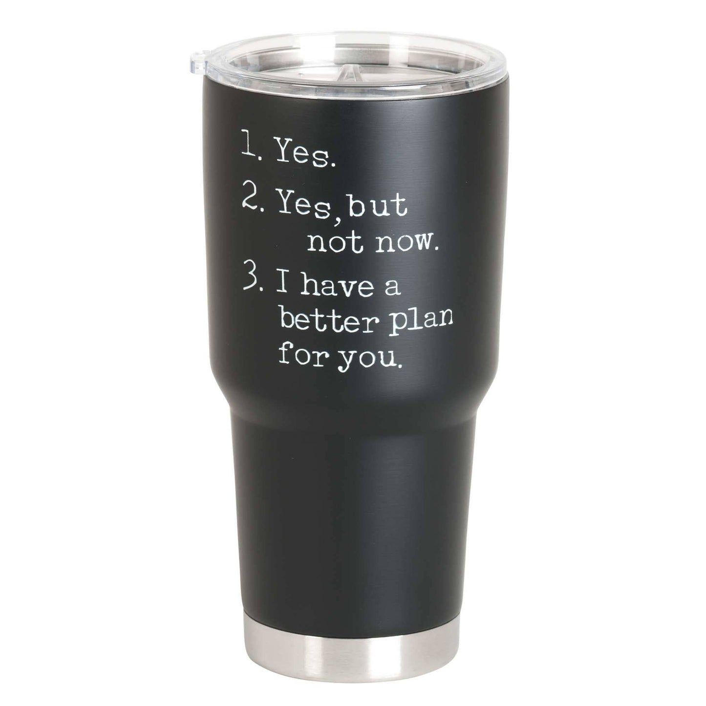 Tumbler God Answers Prayer Black 30 oz