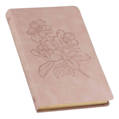 KJV Bible Gift Edition Faux Leather Blush Pink