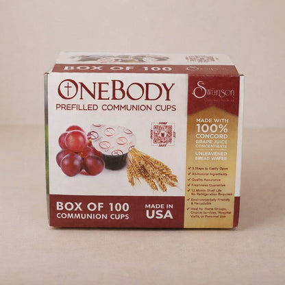 Communion Cups One Body Prefilled 100Ct
