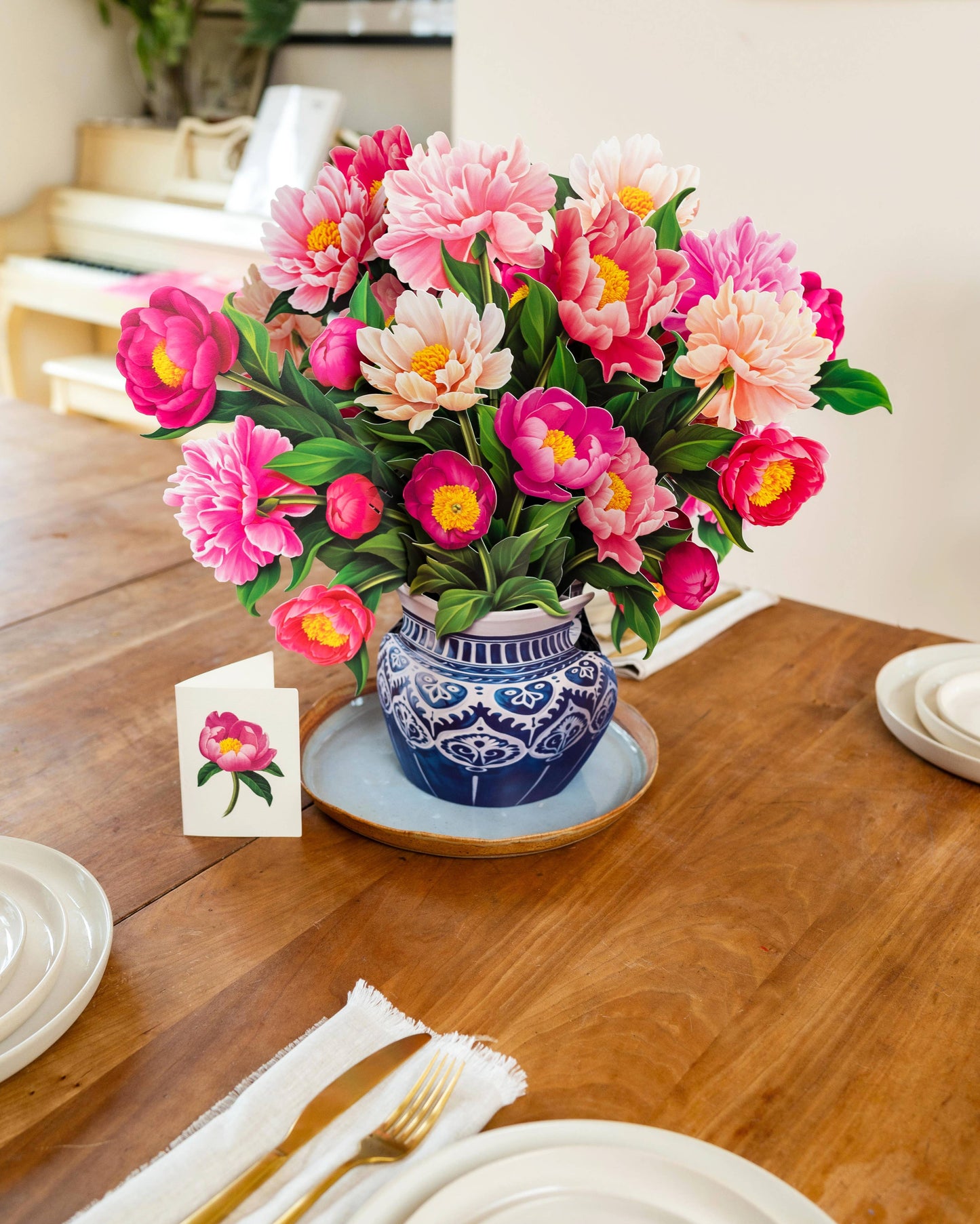 Grande Peony Paradise Pop-up Card