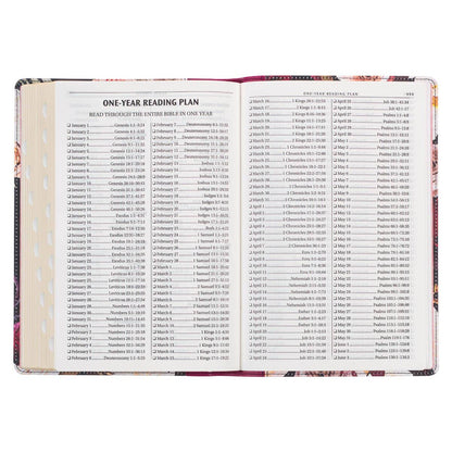 Black & Burgundy Faux Leather Large Print  KJV Bible w/tabs