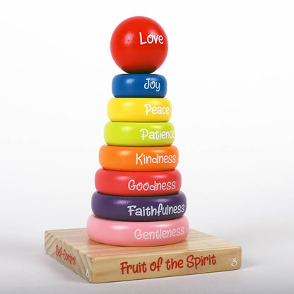 Puzzle Wood Stackable Rings Fruit Of The Spirit