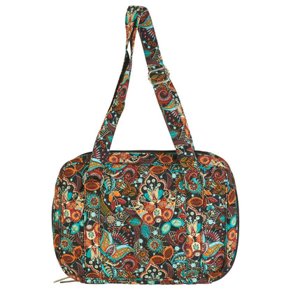 Bible Cover Brown Floral Large Print