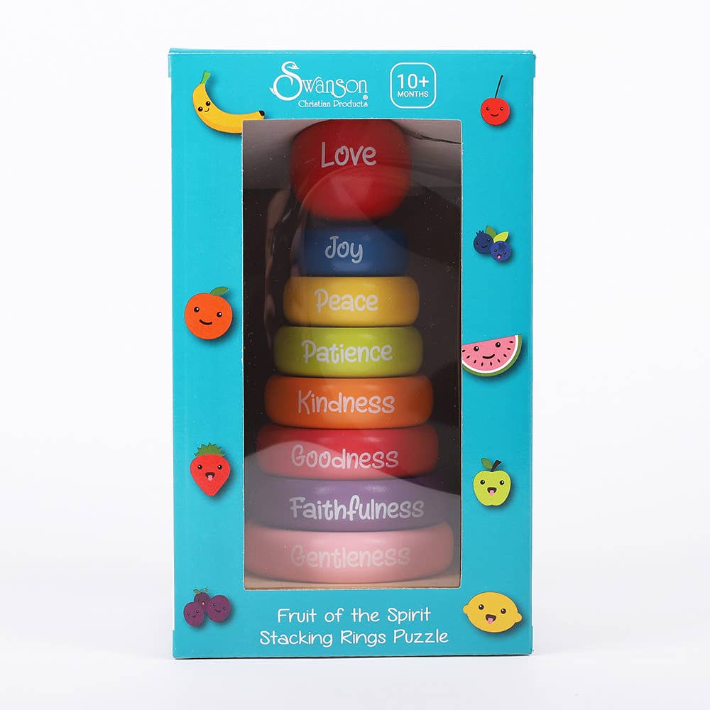Puzzle Wood Stackable Rings Fruit Of The Spirit