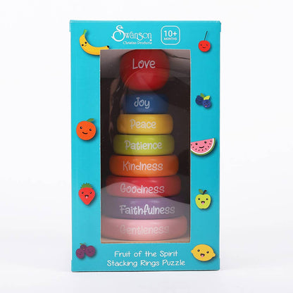 Puzzle Wood Stackable Rings Fruit Of The Spirit