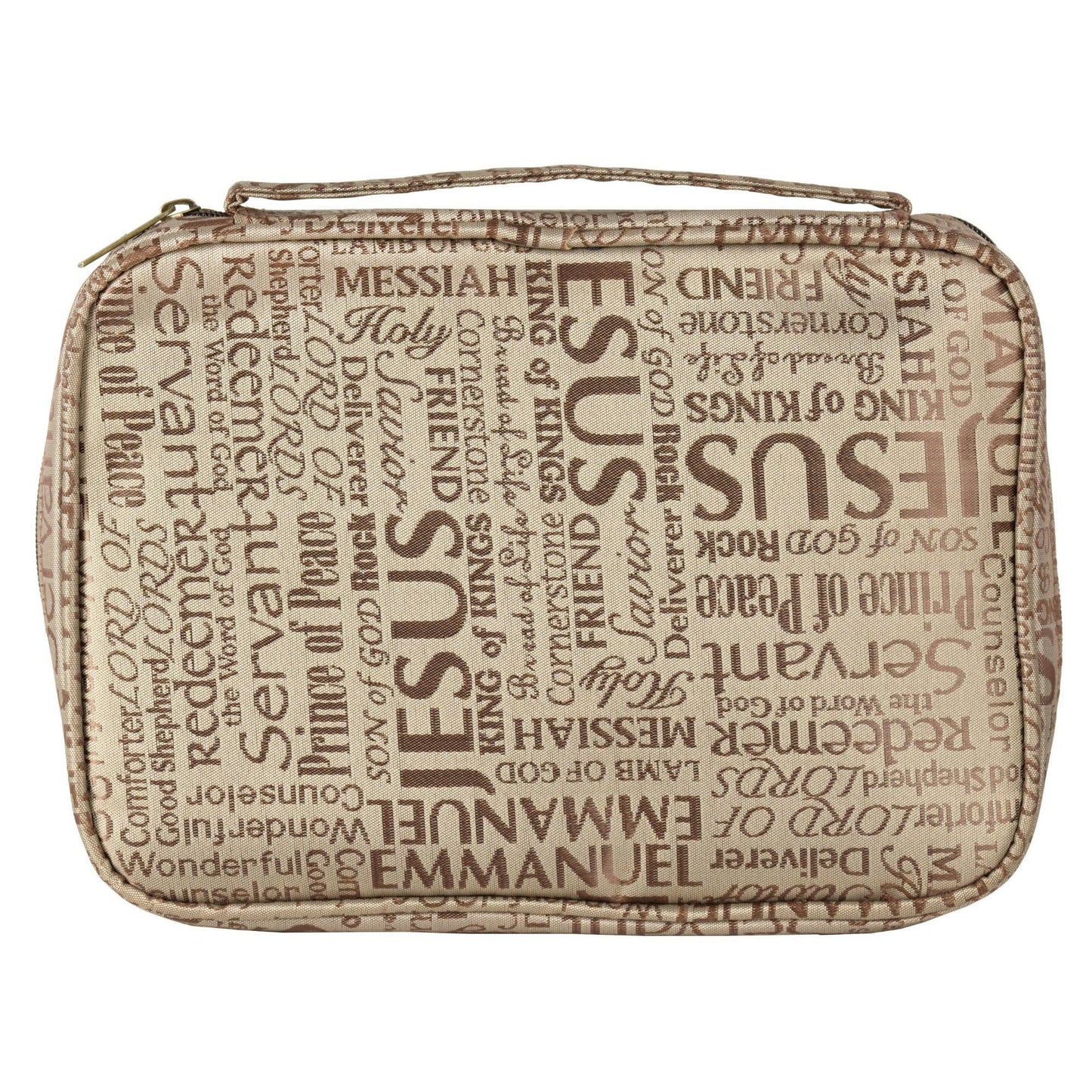 White Dove -NAMES OF JESUS BROWN BIBLE COVER X-X-LARGE