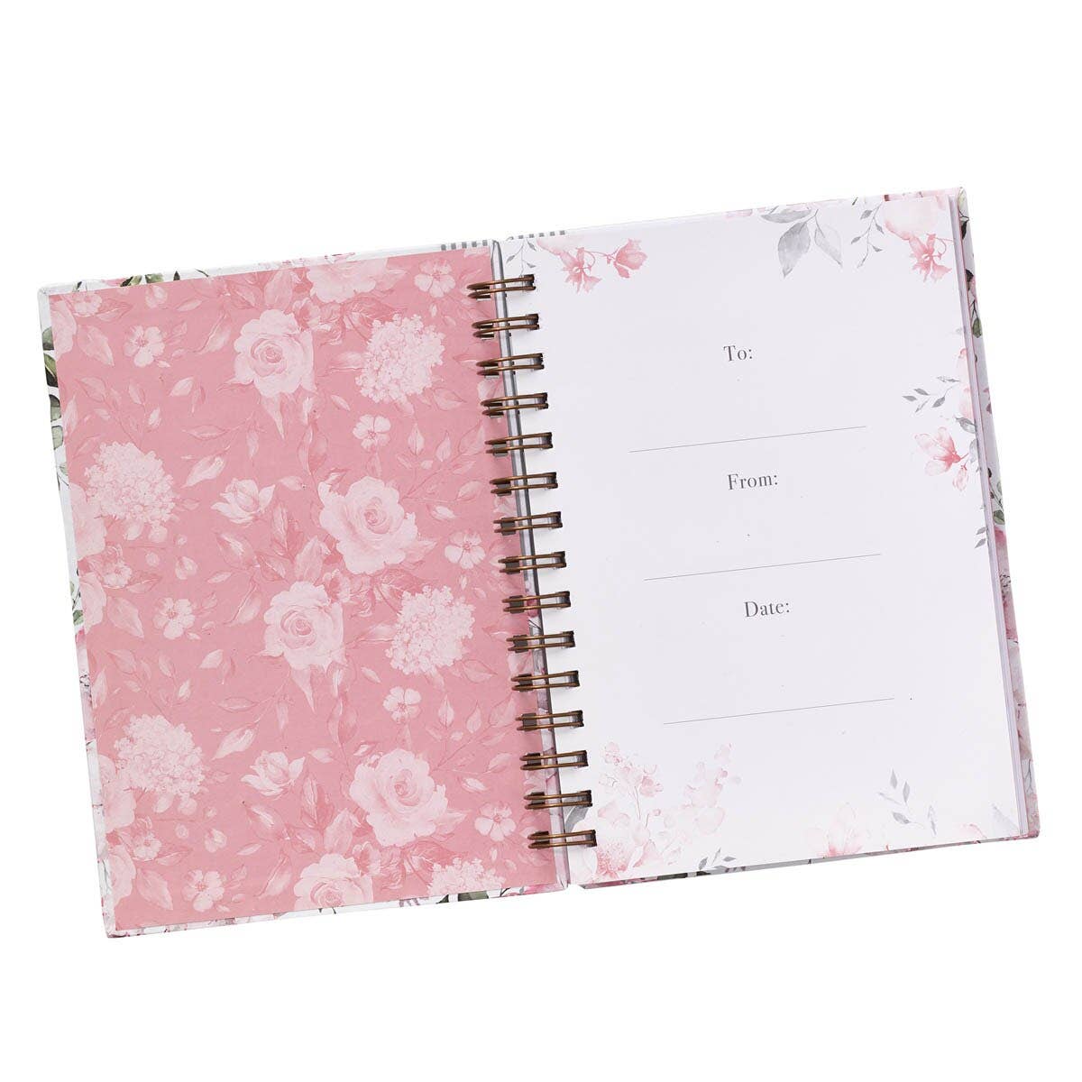 Journal Wirebound White Floral Trust in the Lord Prov. 3:5