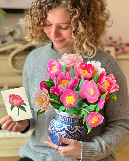 Peony Paradise Pop-up Card
