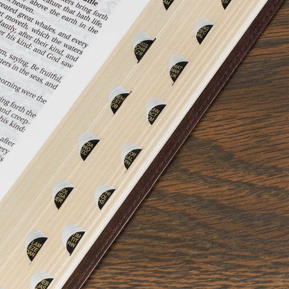 KJV Bible Thinline LP Faux Leather, Dark Brown