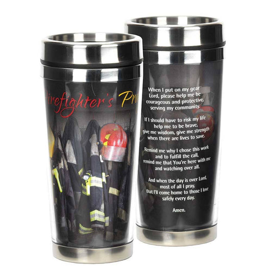 Firefighter's Prayer Travel Mug 16 oz