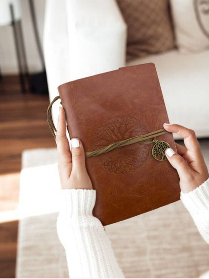 Leatherette Journal - Tree of Life - Brown
