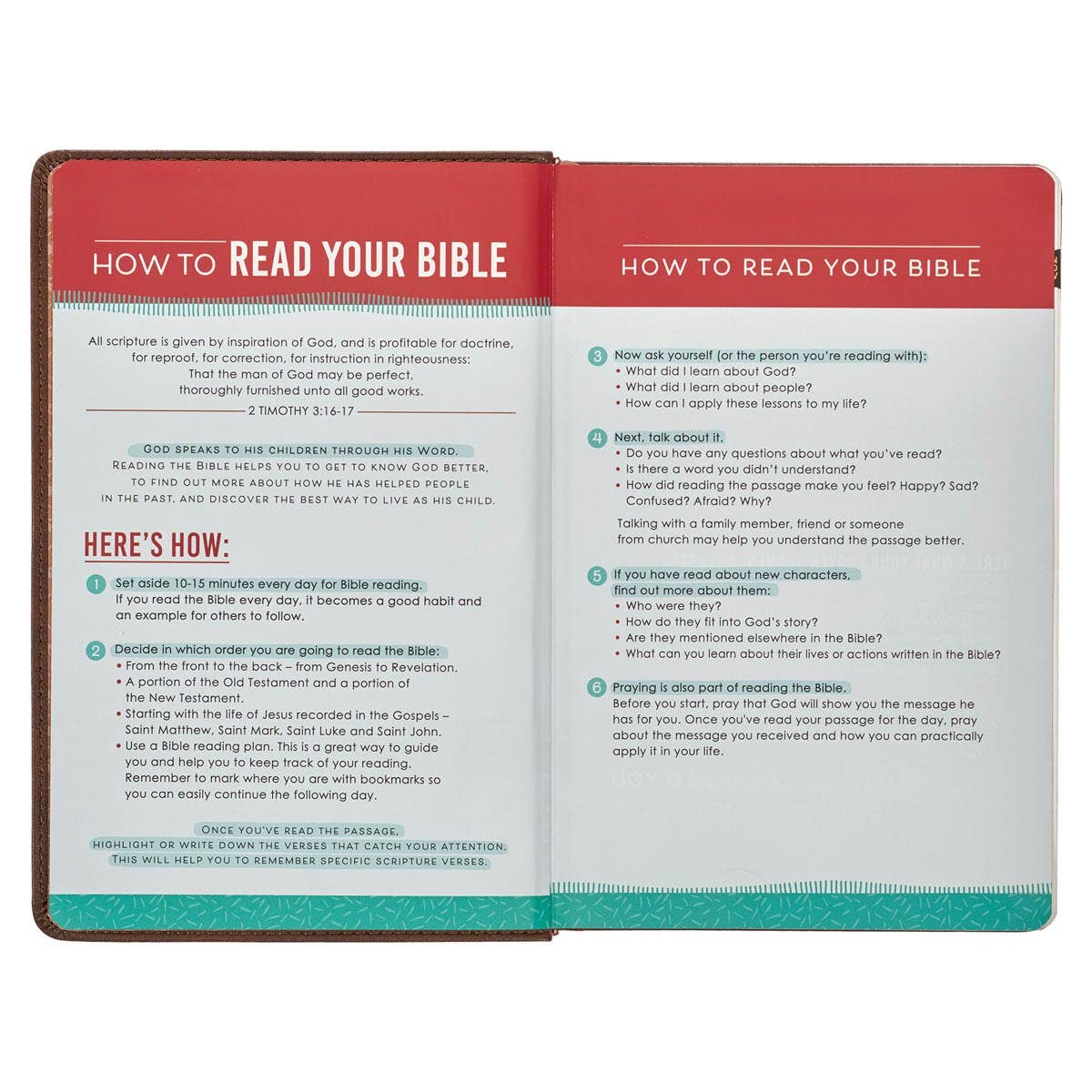 KJV Bible Kid Edition Faux Leather, Brown
