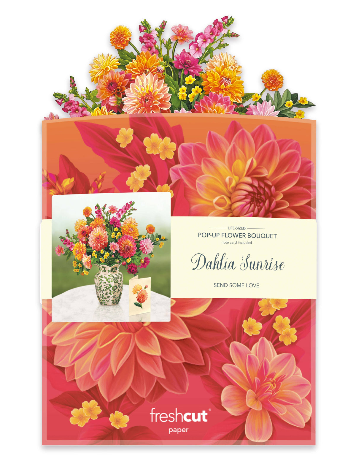 Dahlia Sunrise Pop-up Card