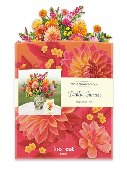 Dahlia Sunrise Pop-up Card