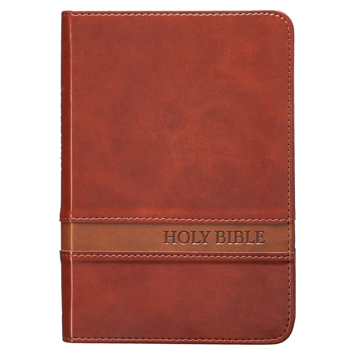 KJV Bible Compact LP Faux Leather, Brown Two-tone