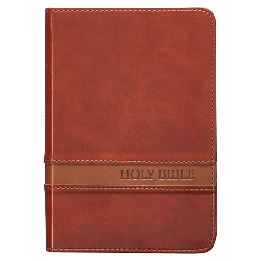 KJV Bible Compact LP Faux Leather, Brown Two-tone