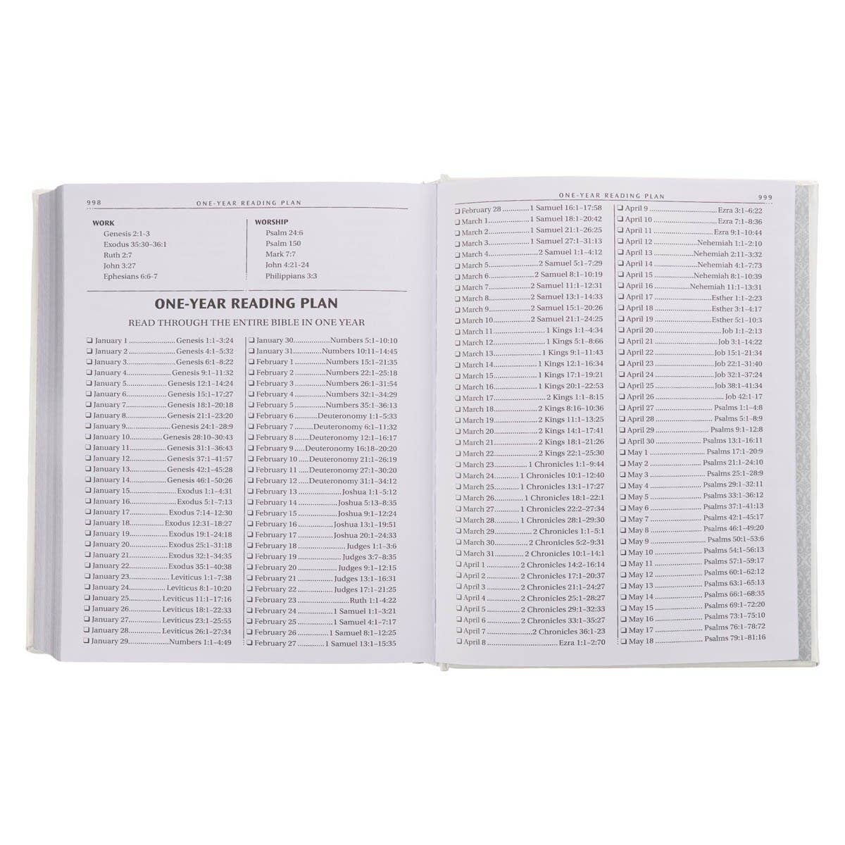 KJV Family Bible Faux Leather Padded HC, White