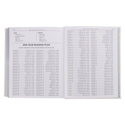 KJV Family Bible Faux Leather Padded HC, White