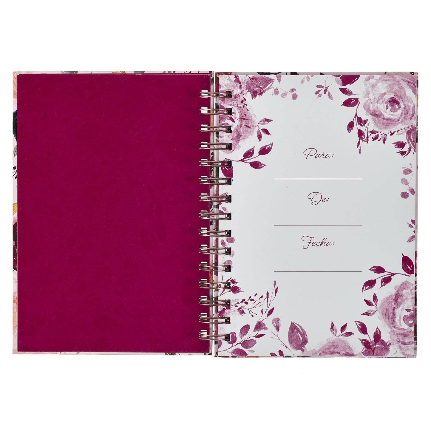 Diario Espiral Rosado Floral Los Planes Jer. 29:11