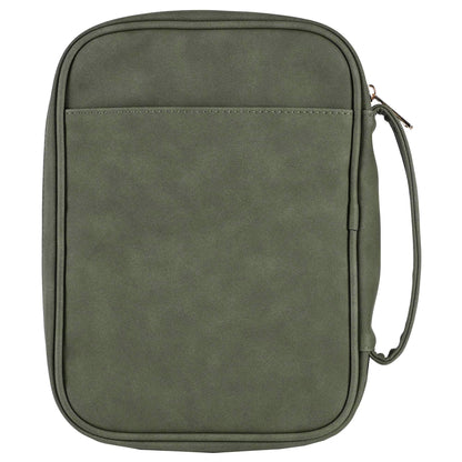 White Dove Bible Case Embroidered Cross Green XLarge