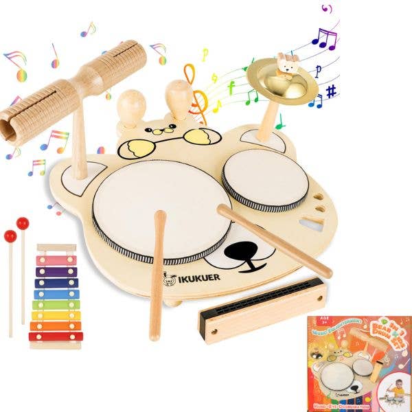 Bear Kids 9 in 1 Drum Set