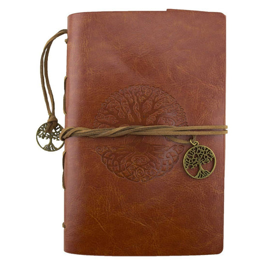 Leatherette Journal - Tree of Life - Brown
