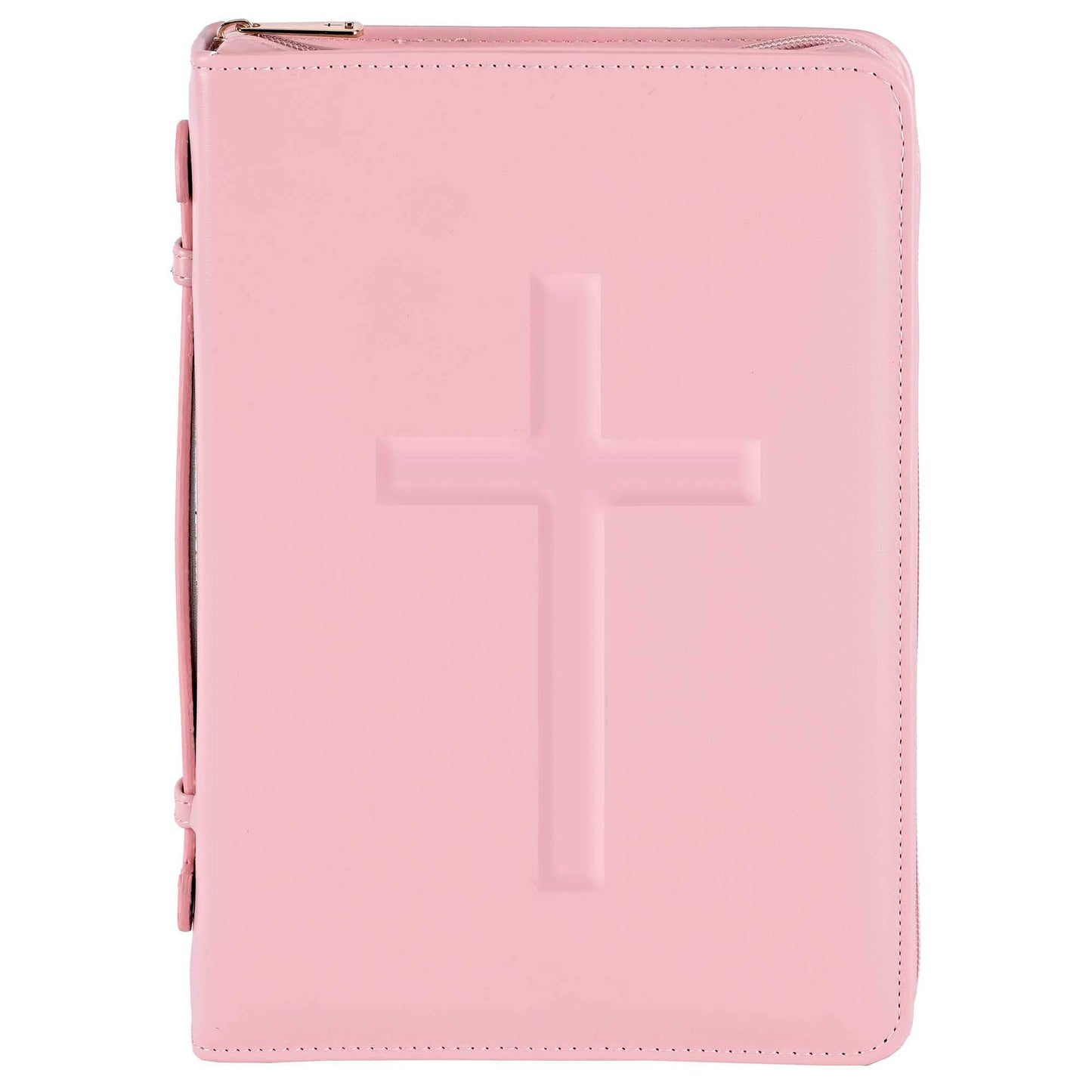 White Dove Bible Case Embossed Cross Pink XLarge
