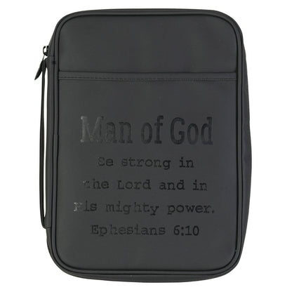 BIBLE COVER MAN OF GOD LARGE PRINT BLACK