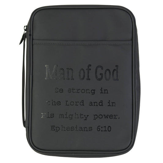 BIBLE COVER MAN OF GOD LARGE PRINT BLACK