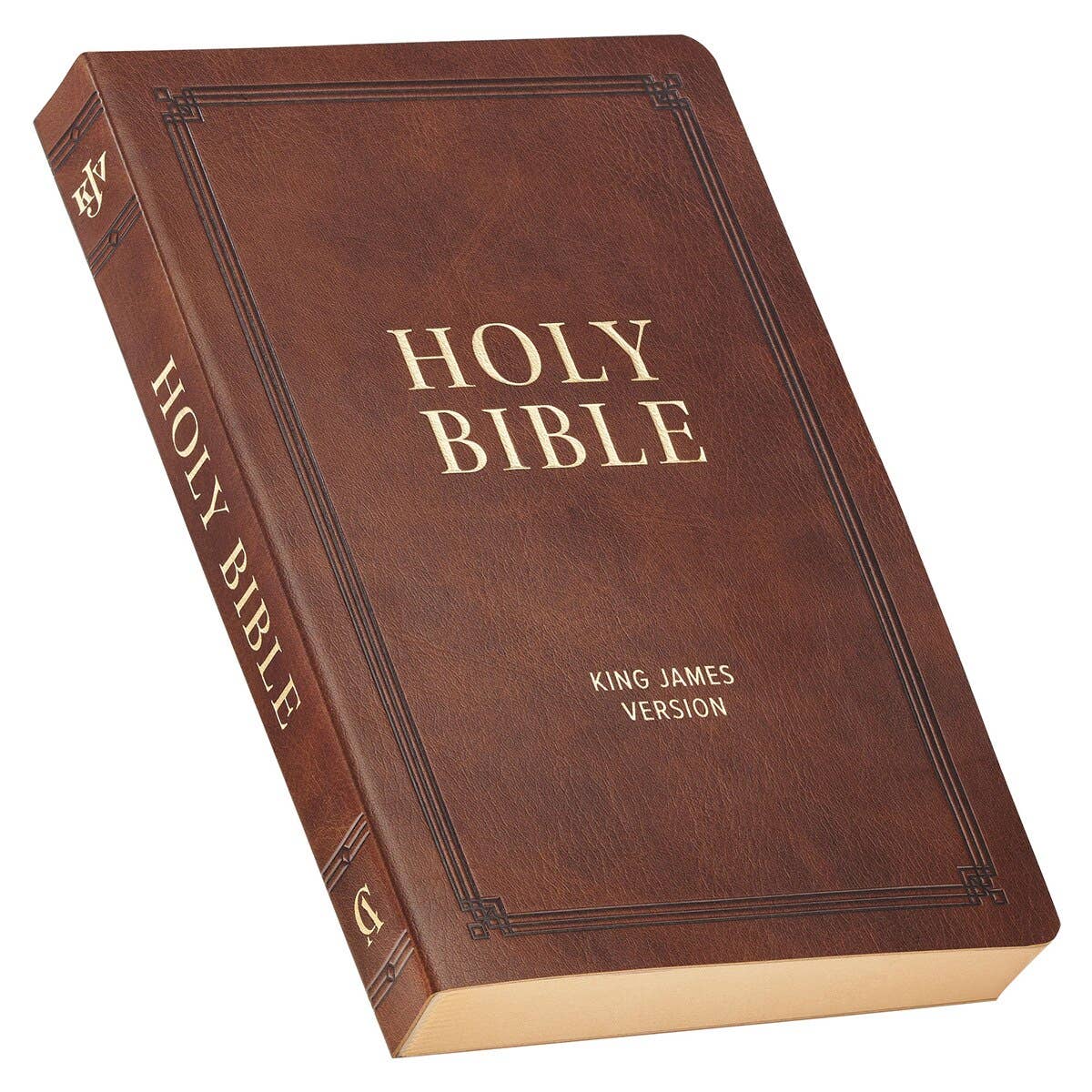 KJV Bible Gift Faux Leather, Brown