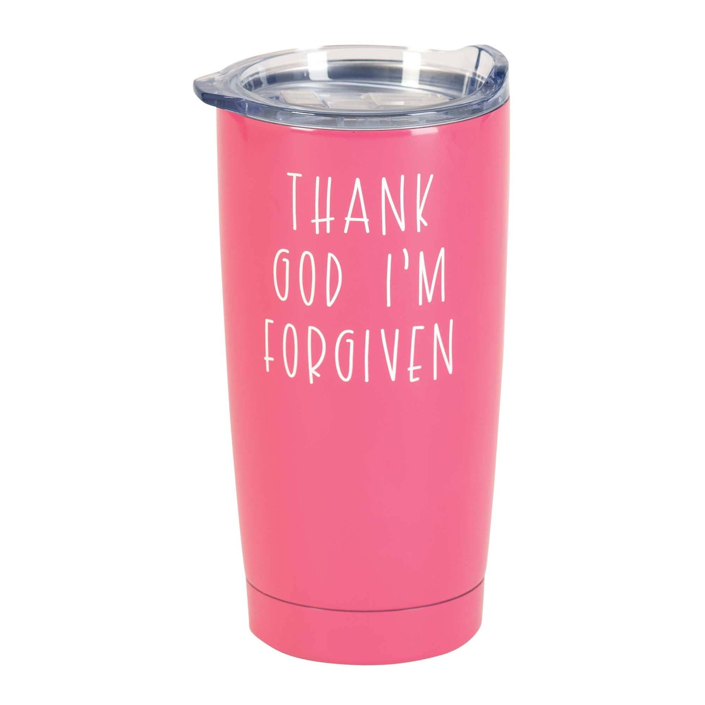 Tumbler Thank God I'M Forgiven Pink 20oz