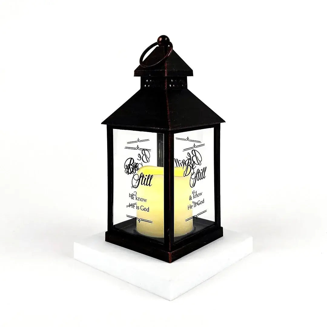 Lantern Led Candle - Brown - Be Still