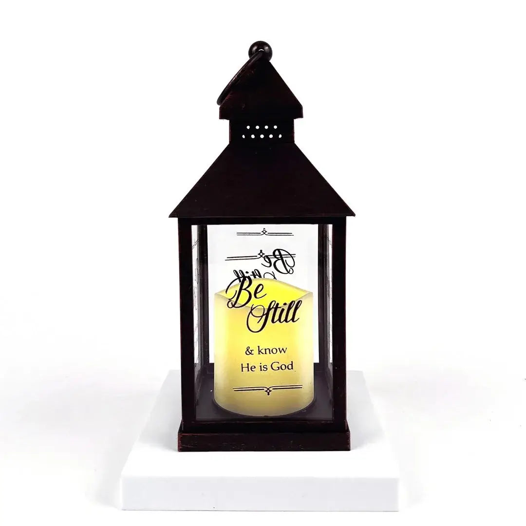 Lantern Led Candle - Brown - Be Still