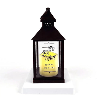 Lantern Led Candle - Brown - Be Still