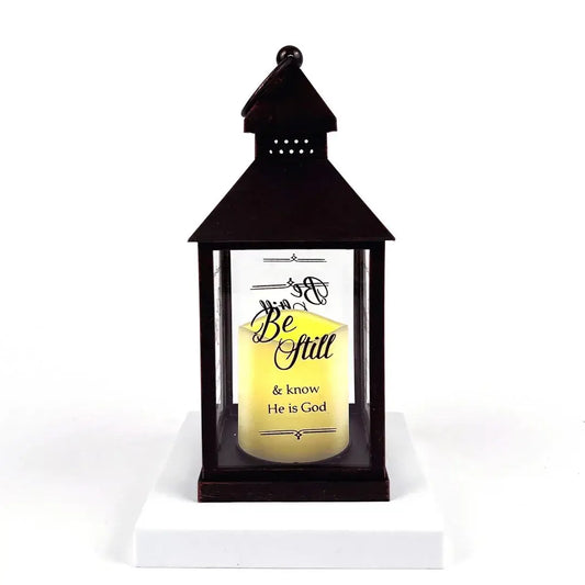 Lantern Led Candle - Brown - Be Still