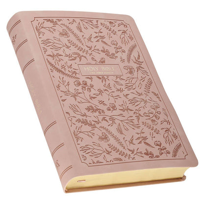 KJV Bible Giant Print Full-size Faux Leather, Dusty Pink