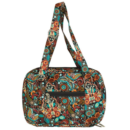 Bible Cover Brown Floral Large Print