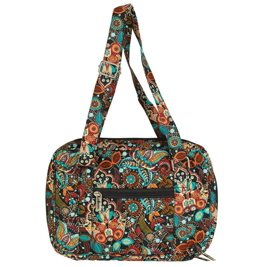 Bible Cover Brown Floral Large Print