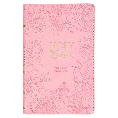 KJV Bible Gift Edition Faux Leather, Light Pink