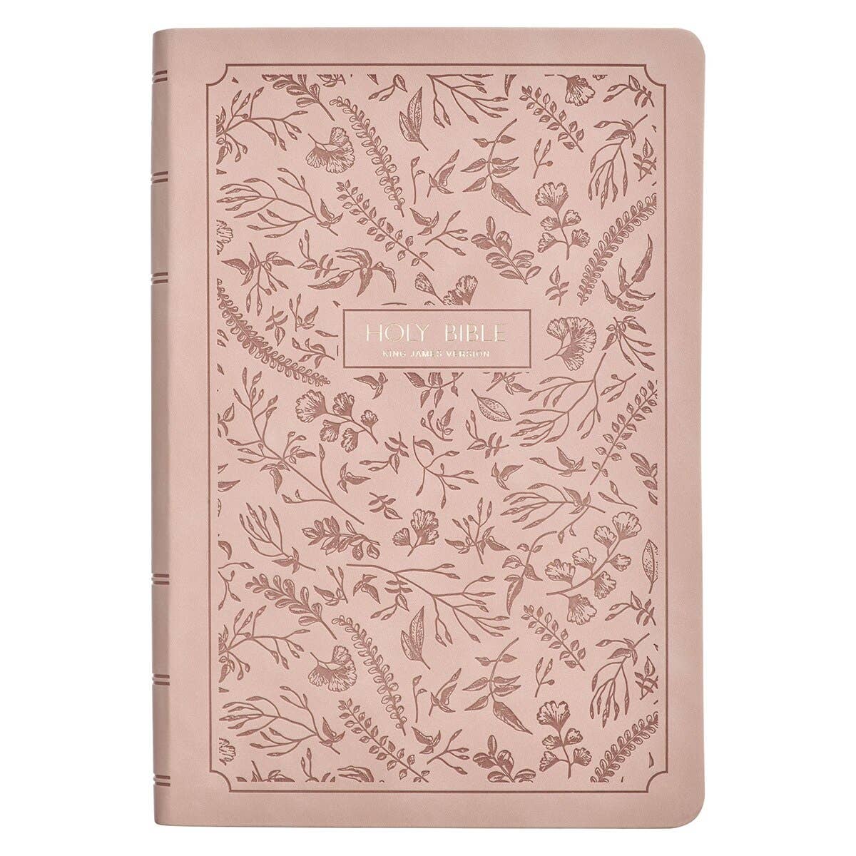 KJV Bible Giant Print Full-size Faux Leather, Dusty Pink
