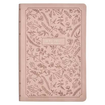 KJV Bible Giant Print Full-size Faux Leather, Dusty Pink