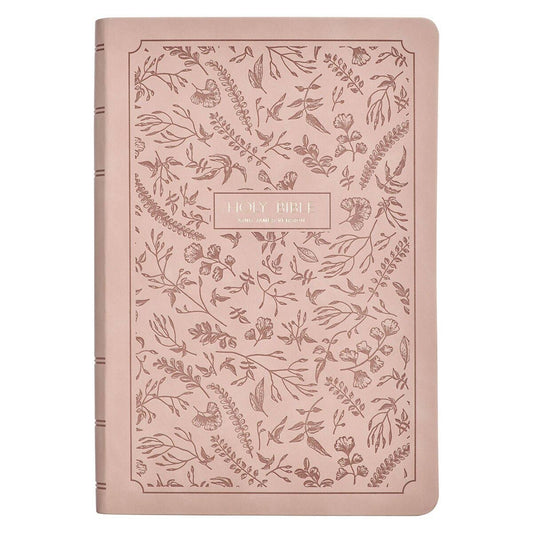 KJV Bible Giant Print Full-size Faux Leather, Dusty Pink