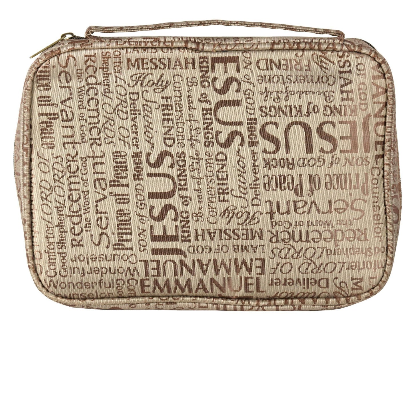 White Dove -NAMES OF JESUS BROWN BIBLE COVER X-LARGE
