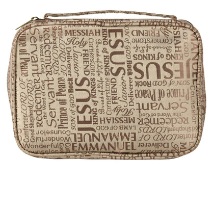 White Dove -NAMES OF JESUS BROWN BIBLE COVER X-LARGE