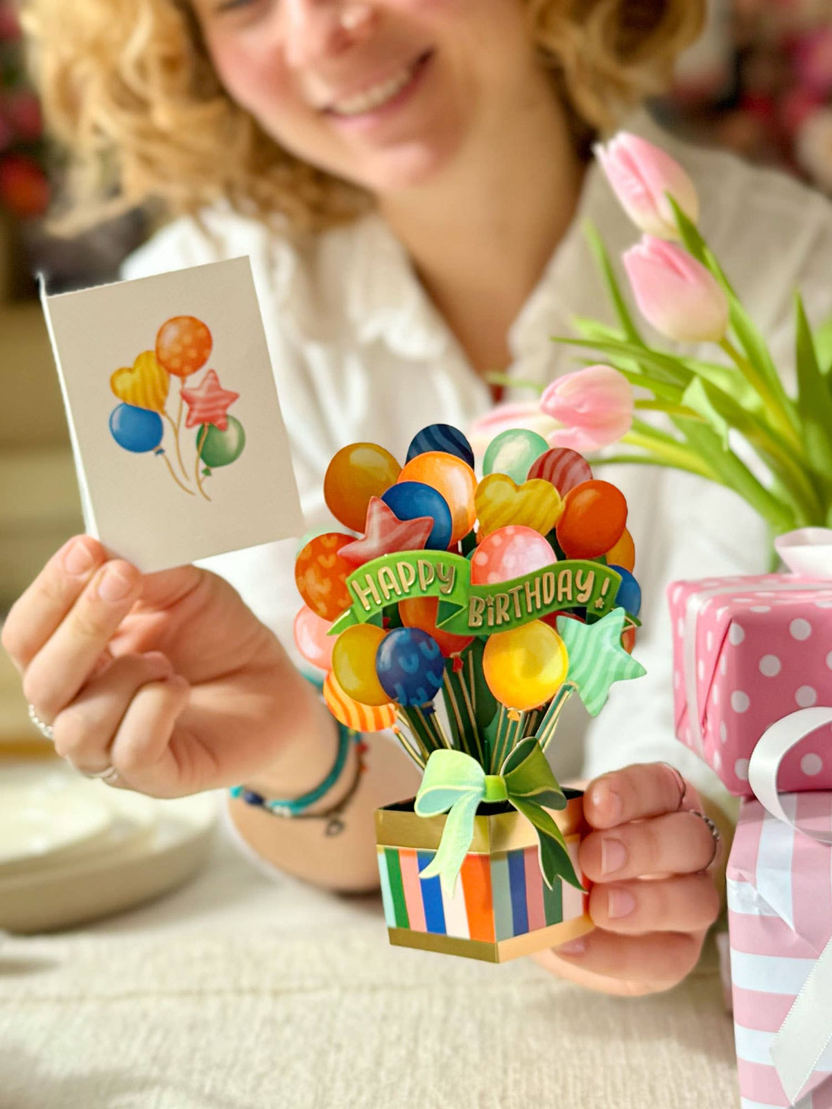 Mini Birthday Balloons Pop-up Card