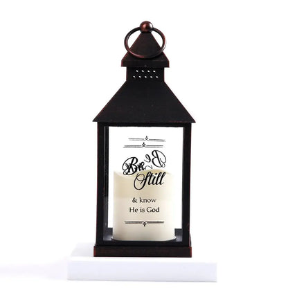 Lantern Led Candle - Brown - Be Still