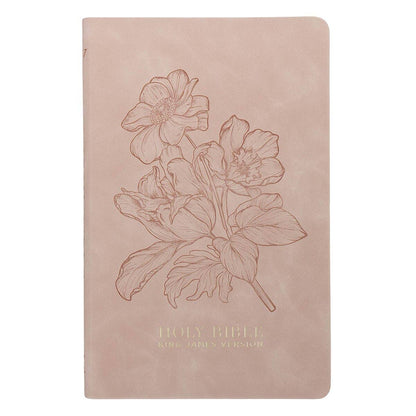 KJV Bible Gift Edition Faux Leather Blush Pink