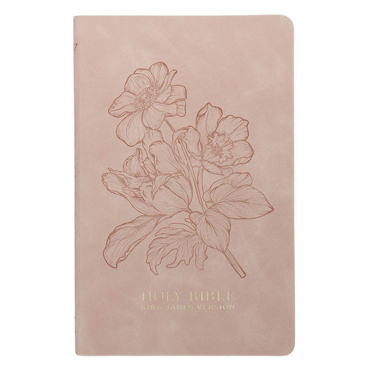 KJV Bible Gift Edition Faux Leather Blush Pink