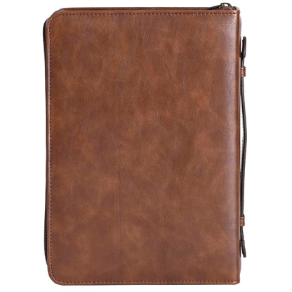 White Dove Bible Case For I Know The Plans Brown XL