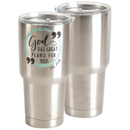 God Has Great Plans Stainless Steel Tumbler 30 oz